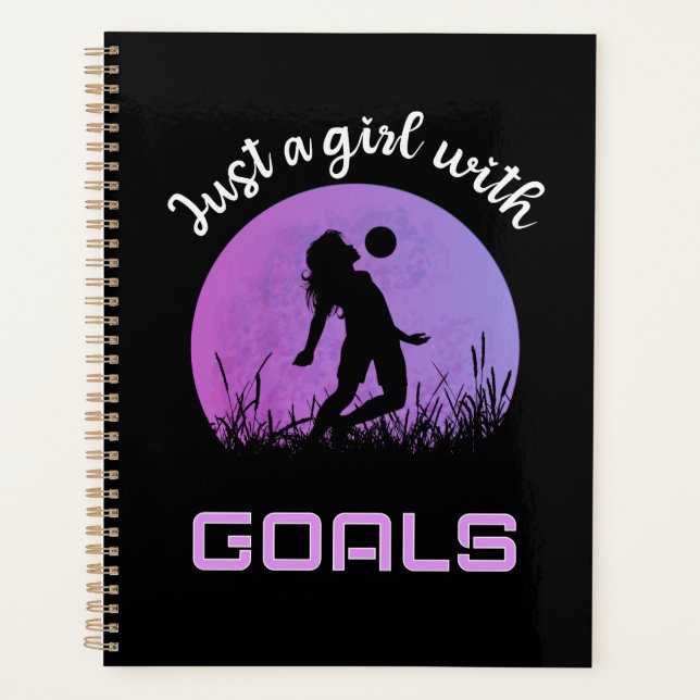 A girl with goals beautiful soccer planner (Front)