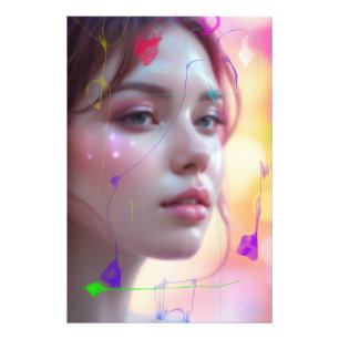 A Girl with Minimalist Retouch Photo Print