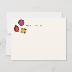 A Girl's Best Friend Stationery - Sapphire Card
