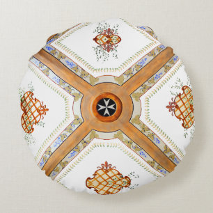 A Glass Ceiling Round Cushion