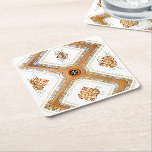 A Glass Ceiling Square Paper Coaster