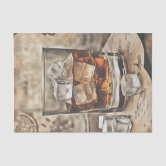 A Glass of Bourbon Whiskey Decoupage Paper