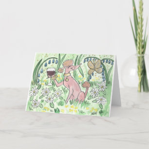 A Glass of Gamay in the Garden Card