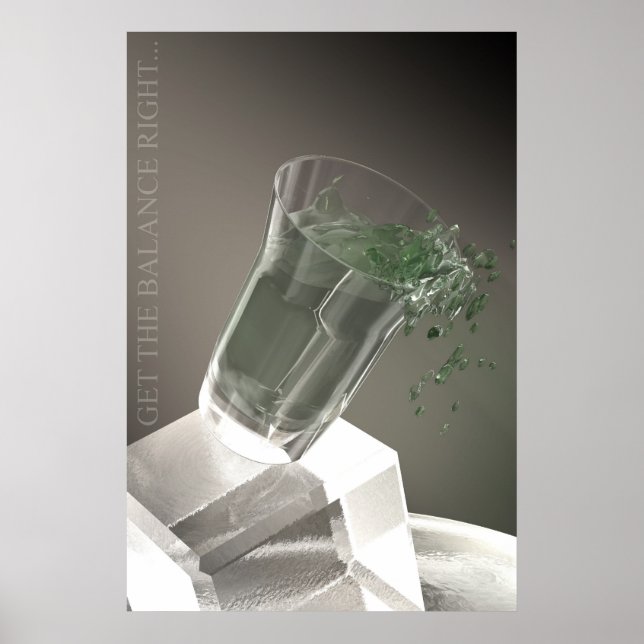 A glass of green water poster (Front)