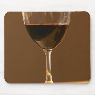 A glass of red Chateau Belgrave in sunlight - Mouse Pad