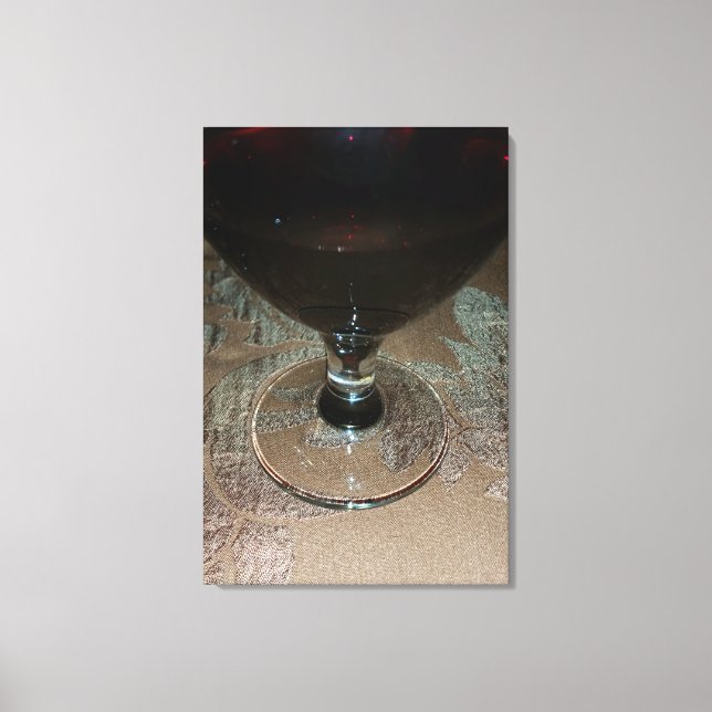 a glass of red wine canvas print (Front)
