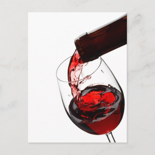 A Glass of Red Wine Postcard (Front)