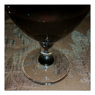 a glass of red wine poster