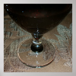 a glass of red wine poster