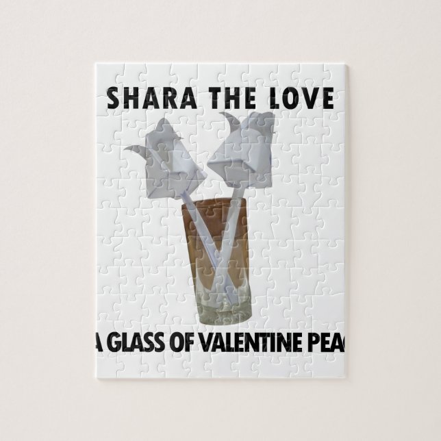 A glass of valentine peace. jigsaw puzzle (Vertical)