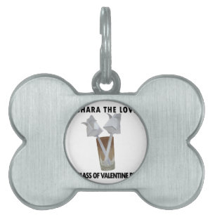 A glass of valentine peace. pet ID tag