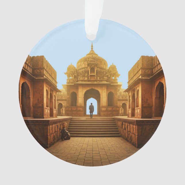 A glimpse in to India futuristic metropolis Ornament (Front)