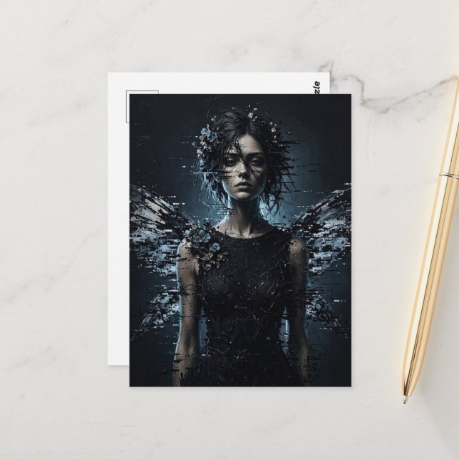 A Glitch Fairy Postcard (Front/Back In Situ)