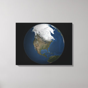 A global view over North America Canvas Print