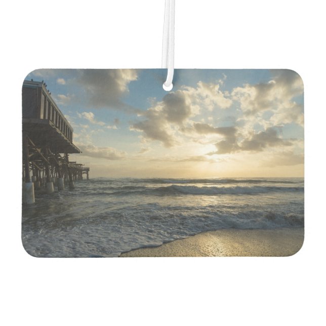 A Glorious Beach Morning Car Air Freshener (Back)