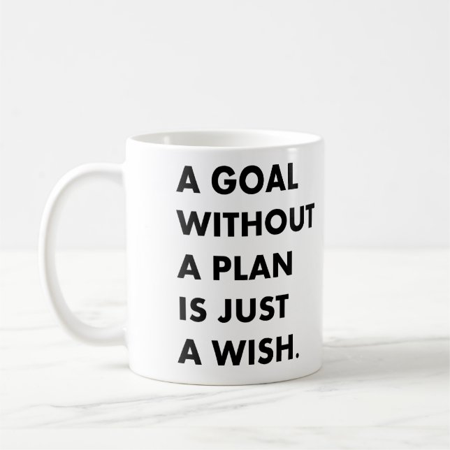 A goal without a plan  coffee mug (Left)