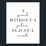 A Goal Without A Plan Is Just A Wish Poster<br><div class="desc">A Goal Without A Plan Is Just A Wish</div>