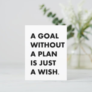 A goal without a plan  postcard