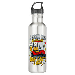 A God Day Starts with Golf Carts 710 Ml Water Bottle