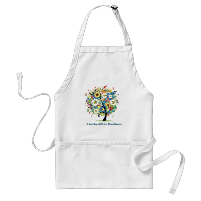 A God-Shaped Life is A Flourishing Tree Standard Apron (Front)