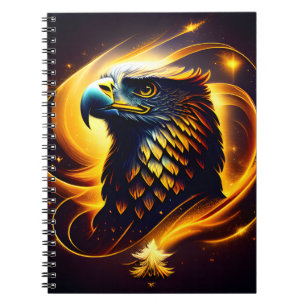 A Gold Eagle Head Notebook
