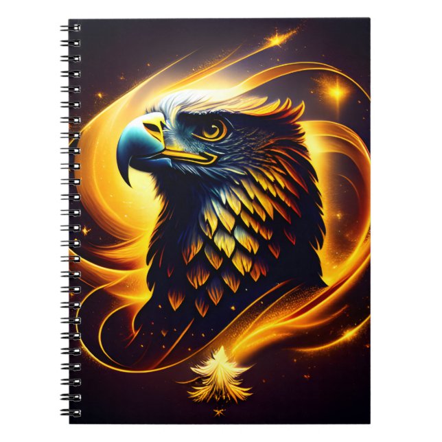 A Gold Eagle Head  Notebook (Front)