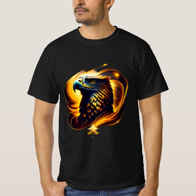 A Gold Eagle Head  T-Shirt (Front)