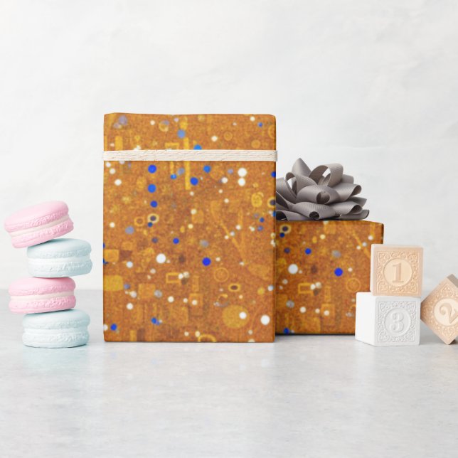 A Gold Klimt Inspired Wrapping Paper (Baby Shower)