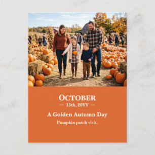 A Golden Autumn Day October Memory Photo Postcard
