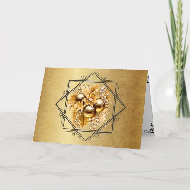 A Golden Christmas Card (Front)