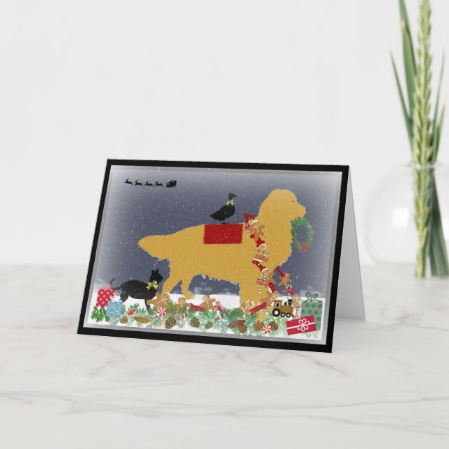 A golden Christmas! Holiday Card (Front)