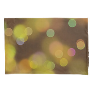 A Golden Christmas Pattern on Fawn Brown Pillowcase