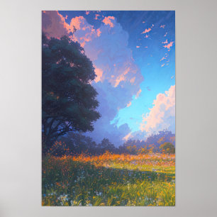 A Golden Clearing in the Forest Poster