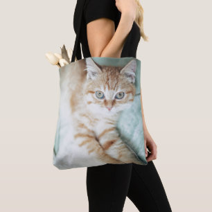 A Golden Colour Kitten Lying Down Tote Bag