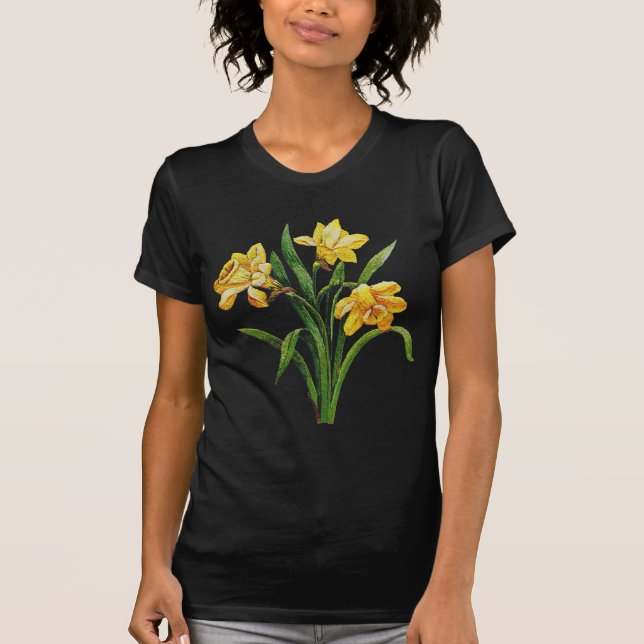 A Golden Host of Embroidered Daffodils T-Shirt (Front)