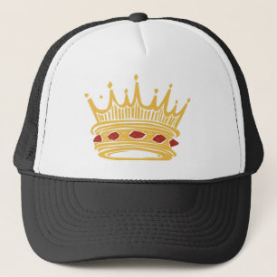 A Golden King's Crown With Jewels Trucker Hat