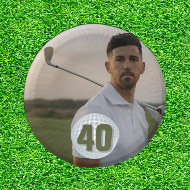 A Golfer’s Birthday Bash Paper Plate (A Golfer’s Birthday Bash Paper Plates)