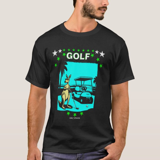 A GOLFING KANGAROO  FUNNY GOLF ANIMALS T-Shirt (Front)