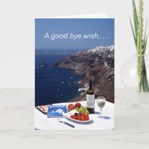 A Good Bye Wish Folded Greeting Card