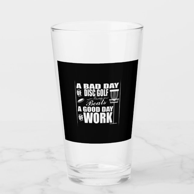 A Good Day Start With Disc Golf Glass (Front)