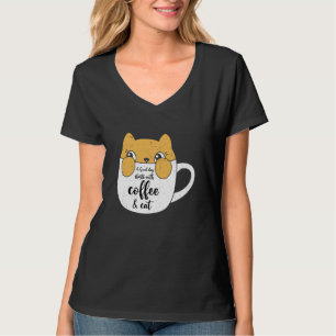 A Good Day Starts with Coffee & Cat Coffee Mug Cat T-Shirt
