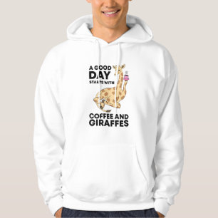 A Good Day Starts With Coffee & Giraffe Gift Funny Hoodie