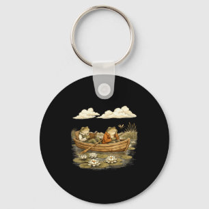 A good day to read a book funny frog toad book key ring