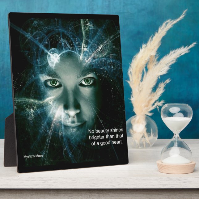 A Good Heart Tabletop Plaque with Easel (Side)