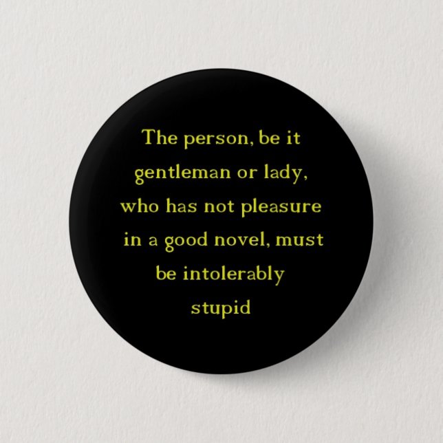 A Good Novel button (Front)