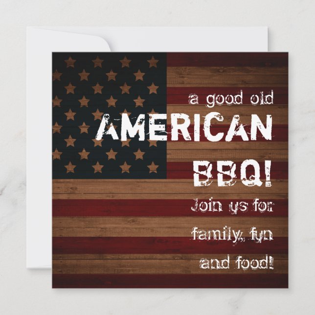 A good old American BBQ! Invitation (Front)