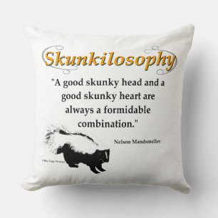 A good skunky head and a good skunky heart cushion