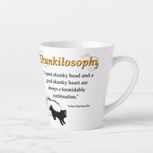 A good skunky head and a good skunky heart latte mug