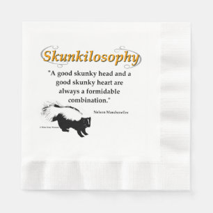 A good skunky head and a good skunky heart napkin
