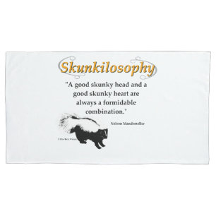A good skunky head and a good skunky heart pillowcase